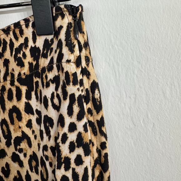 Zara Women's Cheetah Print Crop Capri Pants Size Small - Picture 4 of 8